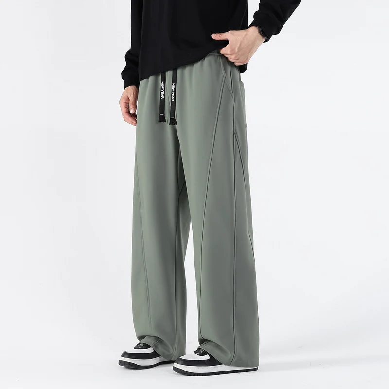 Herren Weite Relaxed-Freizeithose mit Tunnelzug & markanten Teilungsnähten Drune