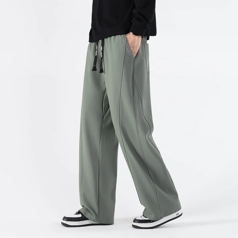 Herren Weite Relaxed-Freizeithose mit Tunnelzug & markanten Teilungsnähten Drune