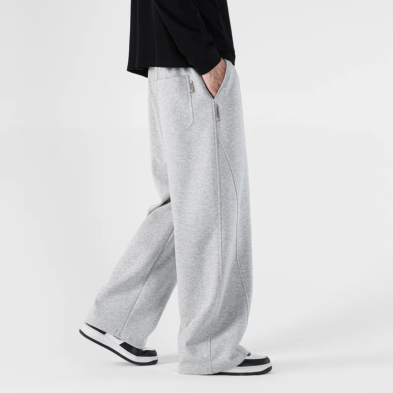 Herren Weite Relaxed-Freizeithose mit Tunnelzug & markanten Teilungsnähten Drune