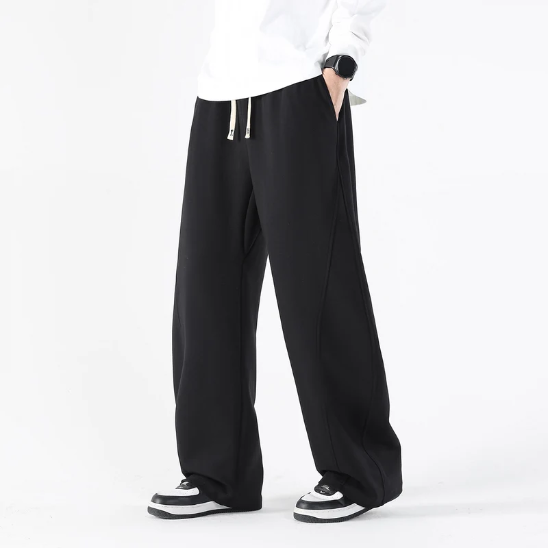Herren Weite Relaxed-Freizeithose mit Tunnelzug & markanten Teilungsnähten Drune