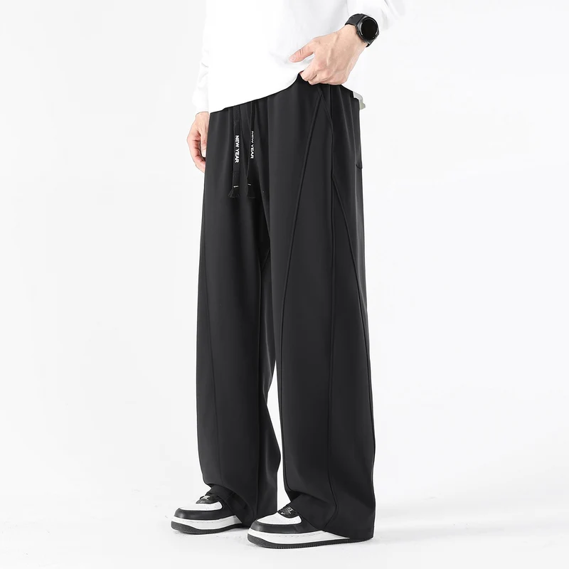 Herren Weite Relaxed-Freizeithose mit Tunnelzug & markanten Teilungsnähten Drune