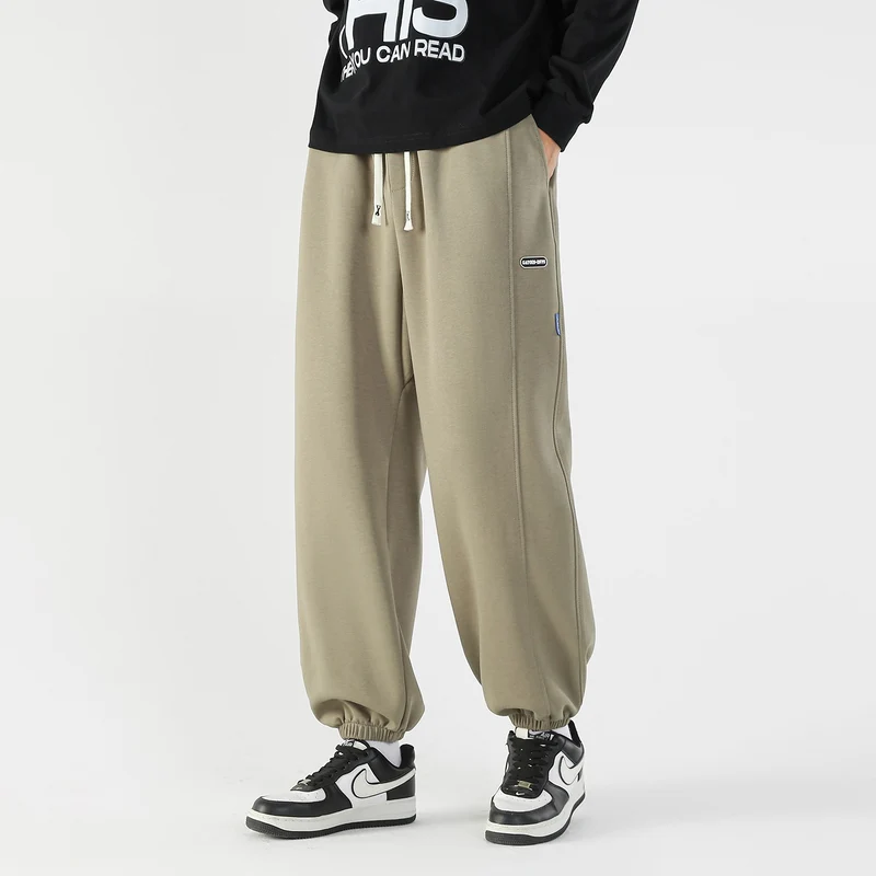 Herren Weite Relaxed-Freizeithose mit Tunnelzug & markanten Teilungsnähten Drune