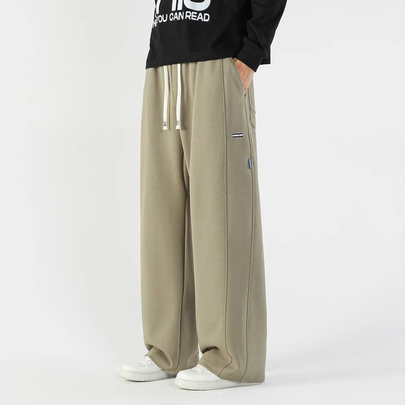 Herren Weite Relaxed-Freizeithose mit Tunnelzug & markanten Teilungsnähten Drune
