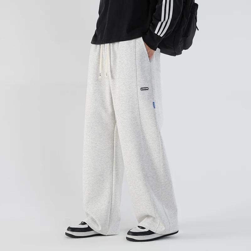 Herren Weite Relaxed-Freizeithose mit Tunnelzug & markanten Teilungsnähten Drune