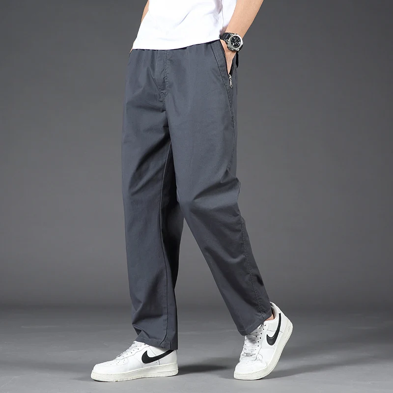 Herren Weite Relaxed-Chinohose mit geradem Bein & elastischem Komfortbund Drune