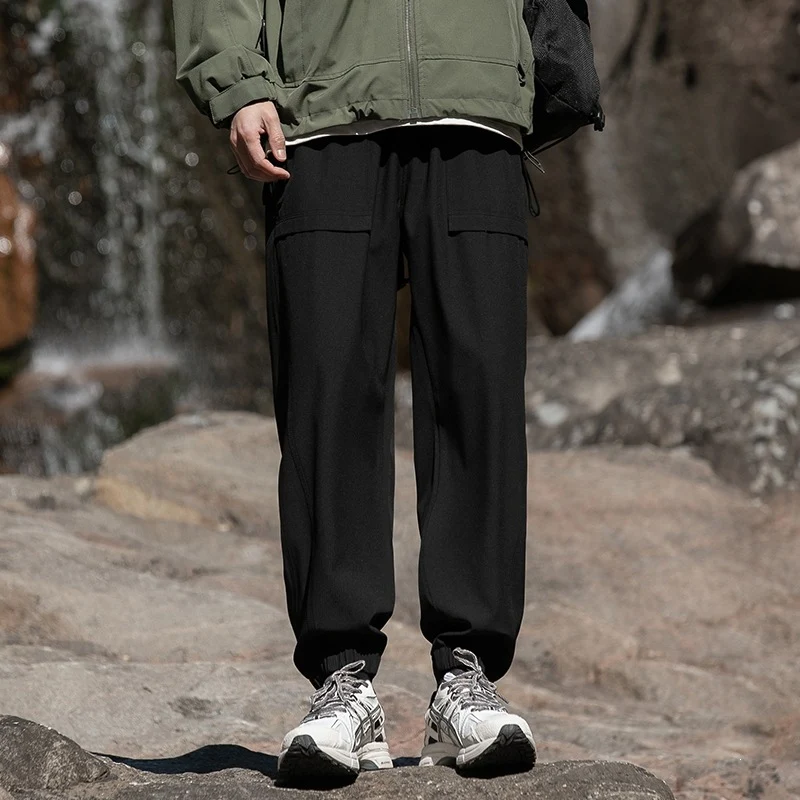 Herren Weite Relaxed-Cargo-Freizeithose mit Tunnelzugbund & Multifunktions‑Taschen Drune