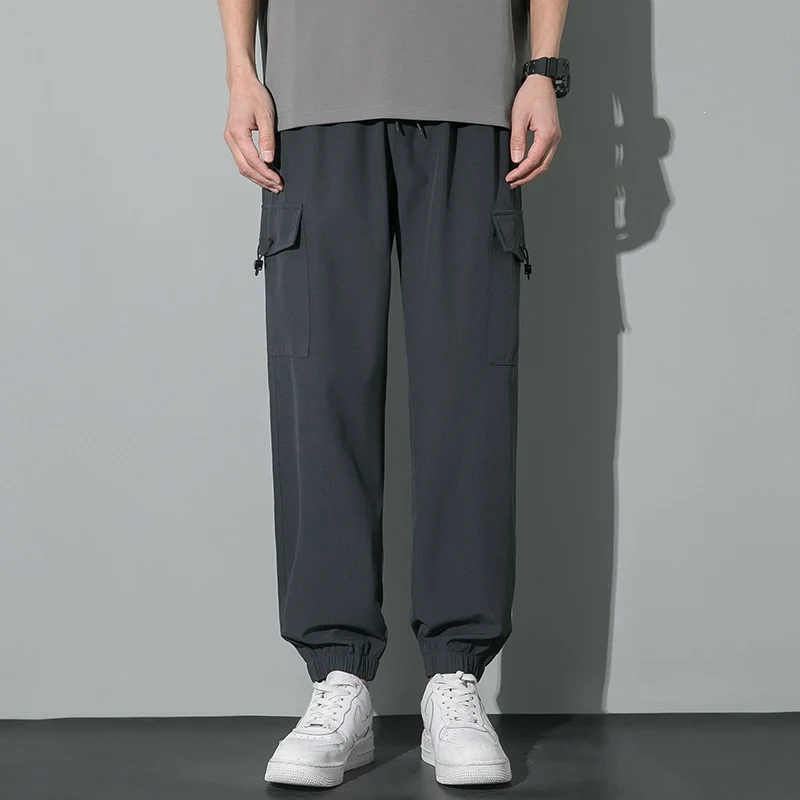 Herren Weite Relaxed-Cargo-Freizeithose mit Tunnelzugbund & Multifunktions‑Taschen Drune