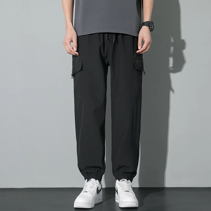 Herren Weite Relaxed-Cargo-Freizeithose mit Tunnelzugbund & Multifunktions‑Taschen Drune