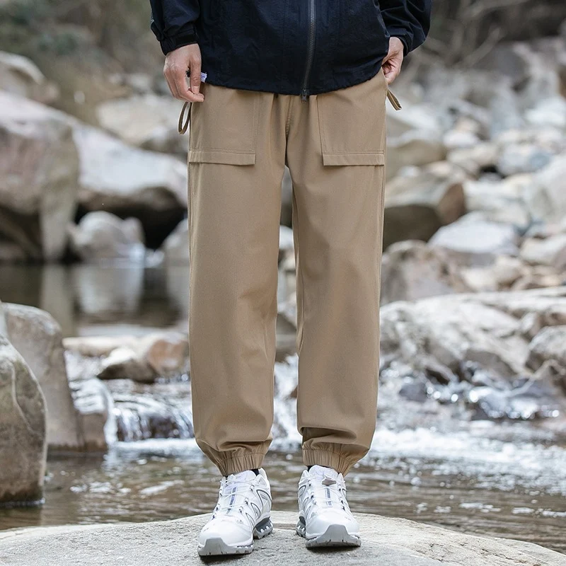 Herren Weite Relaxed-Cargo-Freizeithose mit Tunnelzugbund & Multifunktions‑Taschen Drune