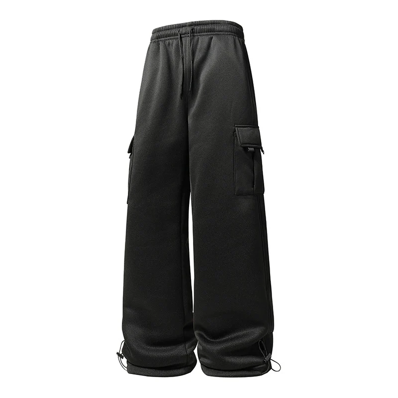 Herren Weite Cargo-Jogginghose mit Thermofleece, Tunnelzugbund & verstellbaren Beinabschlüssen Drune