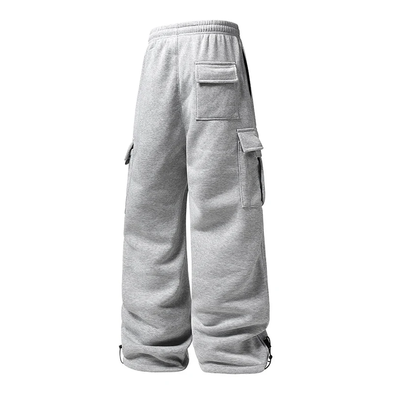Herren Weite Cargo-Jogginghose mit Thermofleece, Tunnelzugbund & verstellbaren Beinabschlüssen Drune
