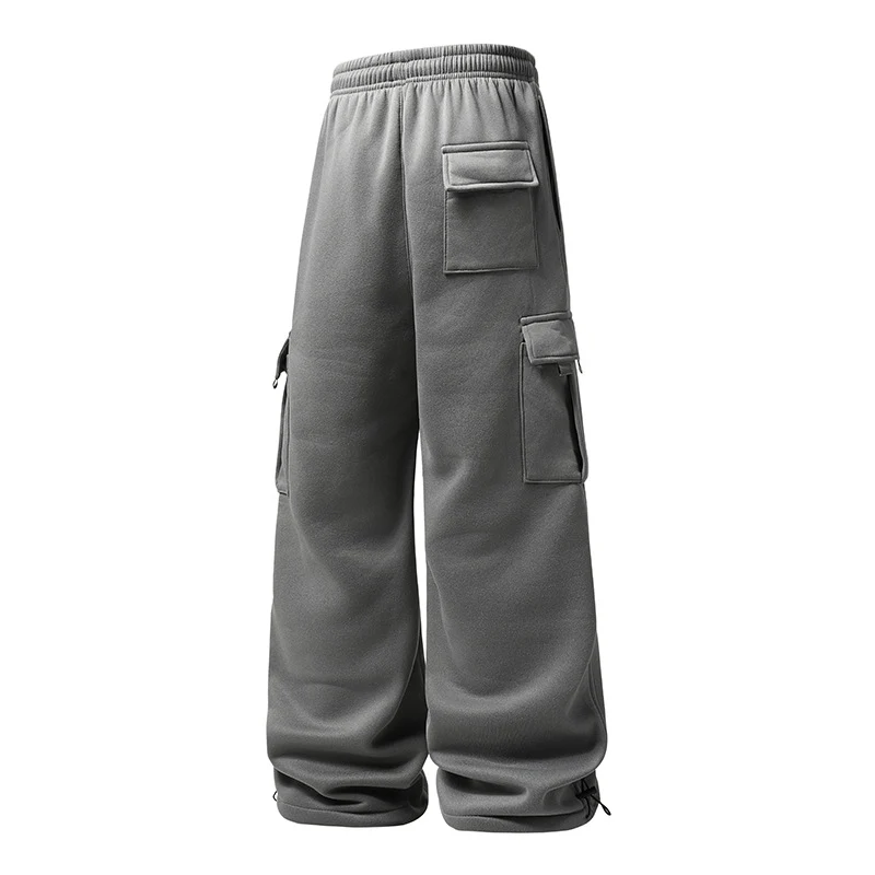 Herren Weite Cargo-Jogginghose mit Thermofleece, Tunnelzugbund & verstellbaren Beinabschlüssen Drune
