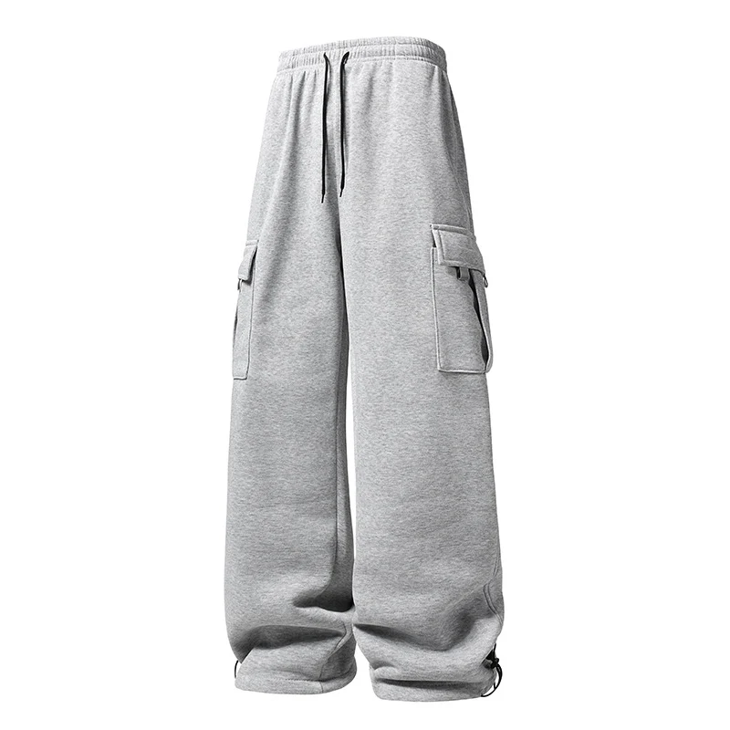 Herren Weite Cargo-Jogginghose mit Thermofleece, Tunnelzugbund & verstellbaren Beinabschlüssen Drune