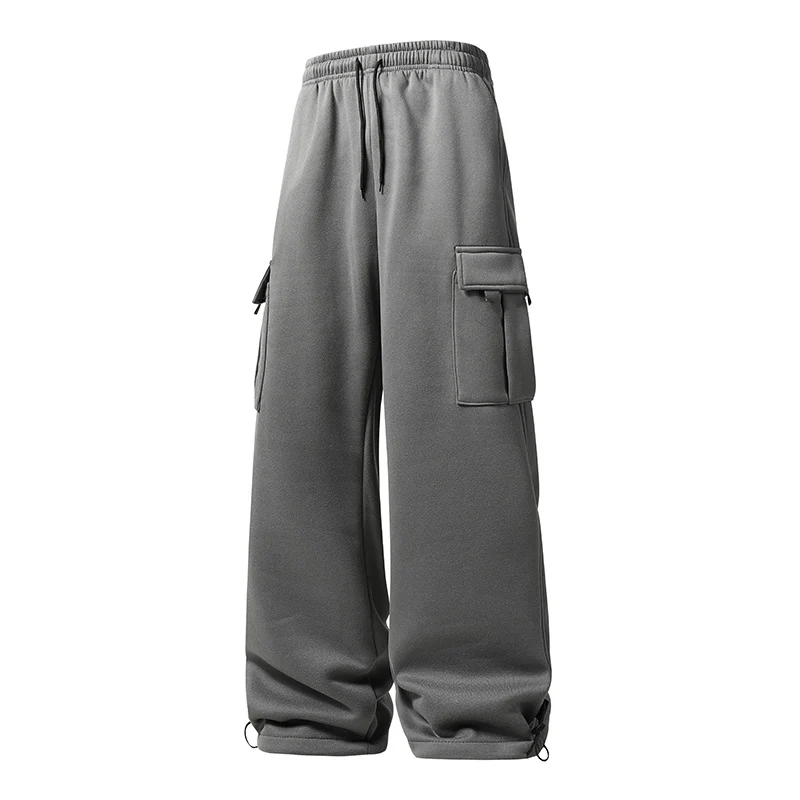 Herren Weite Cargo-Jogginghose mit Thermofleece, Tunnelzugbund & verstellbaren Beinabschlüssen Drune