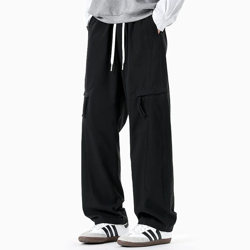 Herren Weite Cargo-Jogginghose im Baggy‑Schnitt mit Kordelbund & Mehrfachtaschen Drune