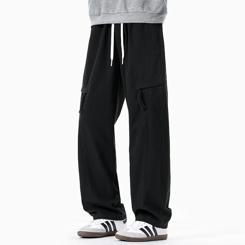Herren Weite Cargo-Jogginghose im Baggy‑Schnitt mit Kordelbund & Mehrfachtaschen Drune