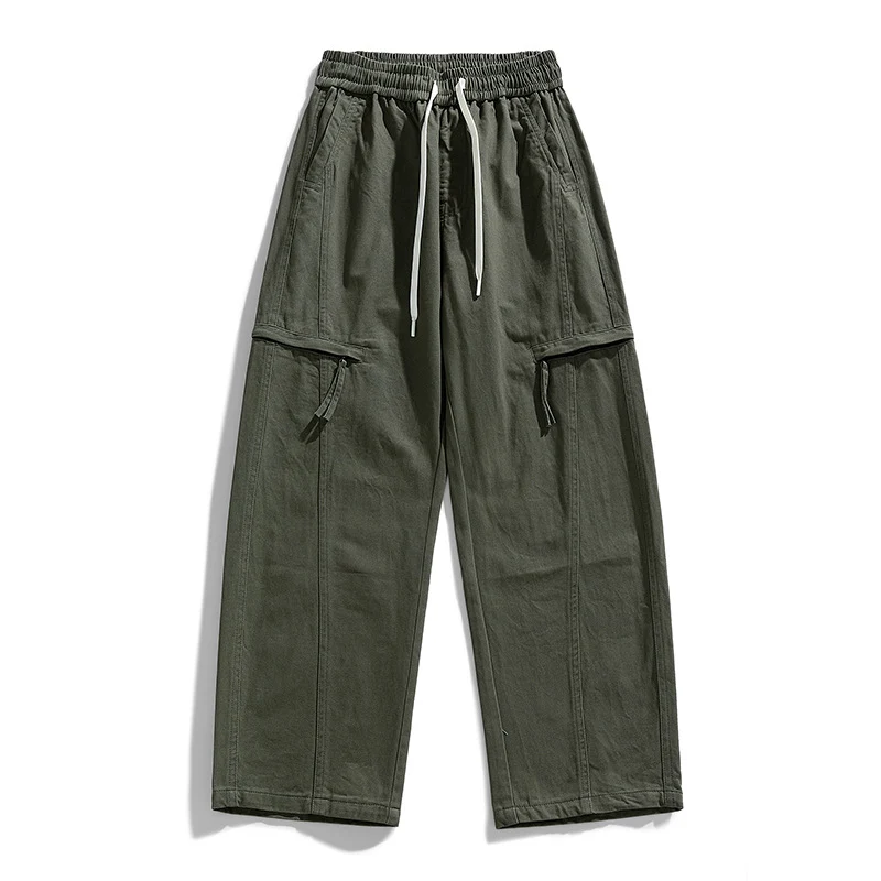 Herren Weite Cargo-Jogginghose im Baggy‑Schnitt mit Kordelbund & Mehrfachtaschen Drune