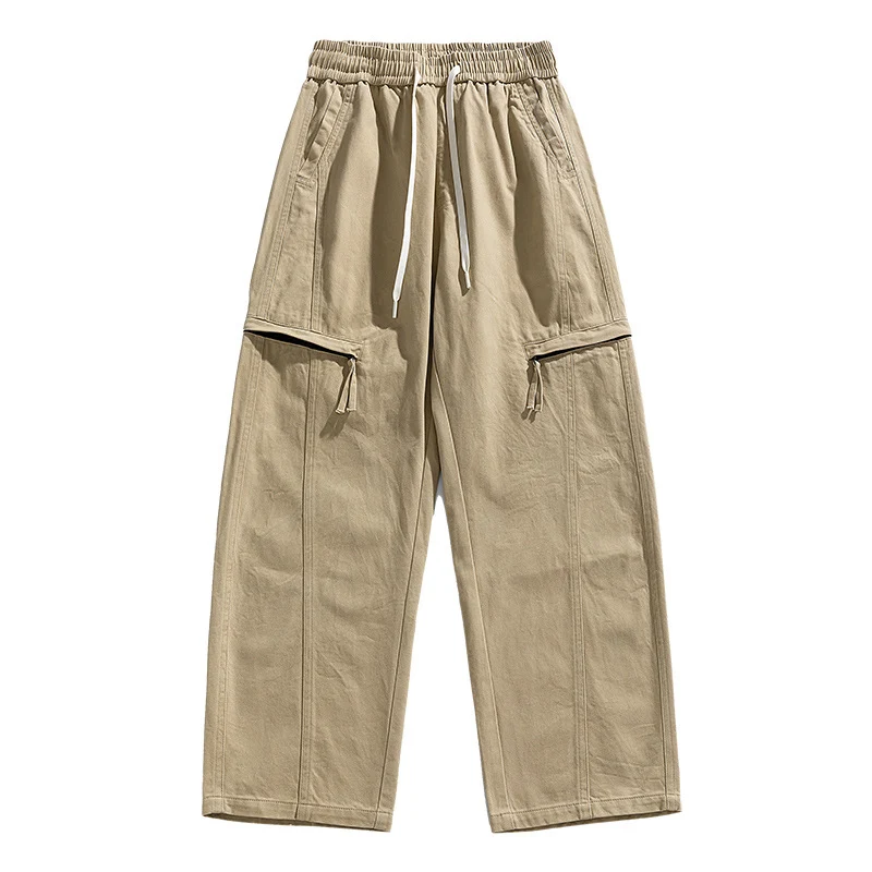 Herren Weite Cargo-Jogginghose im Baggy‑Schnitt mit Kordelbund & Mehrfachtaschen Drune