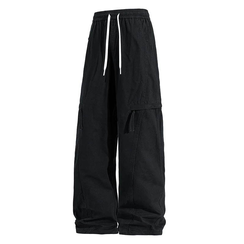 Herren Weite Cargo-Jogginghose im Baggy‑Schnitt mit Kordelbund & Mehrfachtaschen Drune