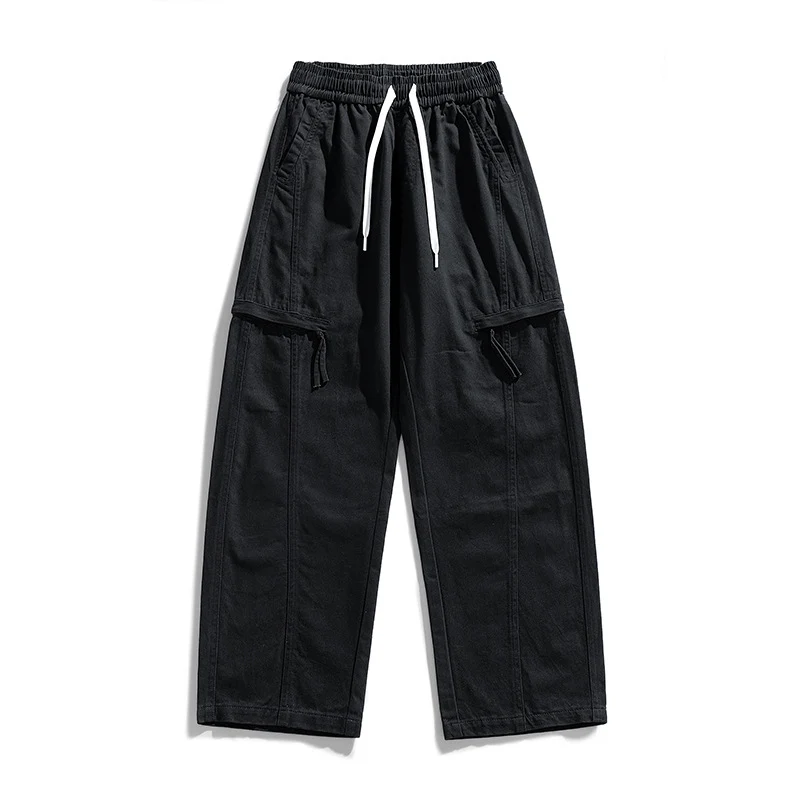 Herren Weite Cargo-Jogginghose im Baggy‑Schnitt mit Kordelbund & Mehrfachtaschen Drune