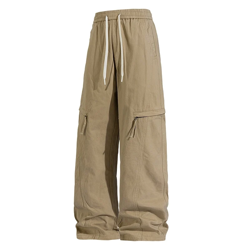 Herren Weite Cargo-Jogginghose im Baggy‑Schnitt mit Kordelbund & Mehrfachtaschen Drune