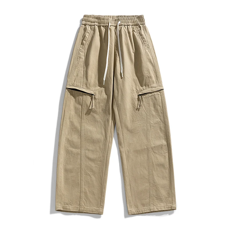 Herren Weite Cargo-Jogginghose im Baggy‑Schnitt mit Kordelbund & Mehrfachtaschen Drune