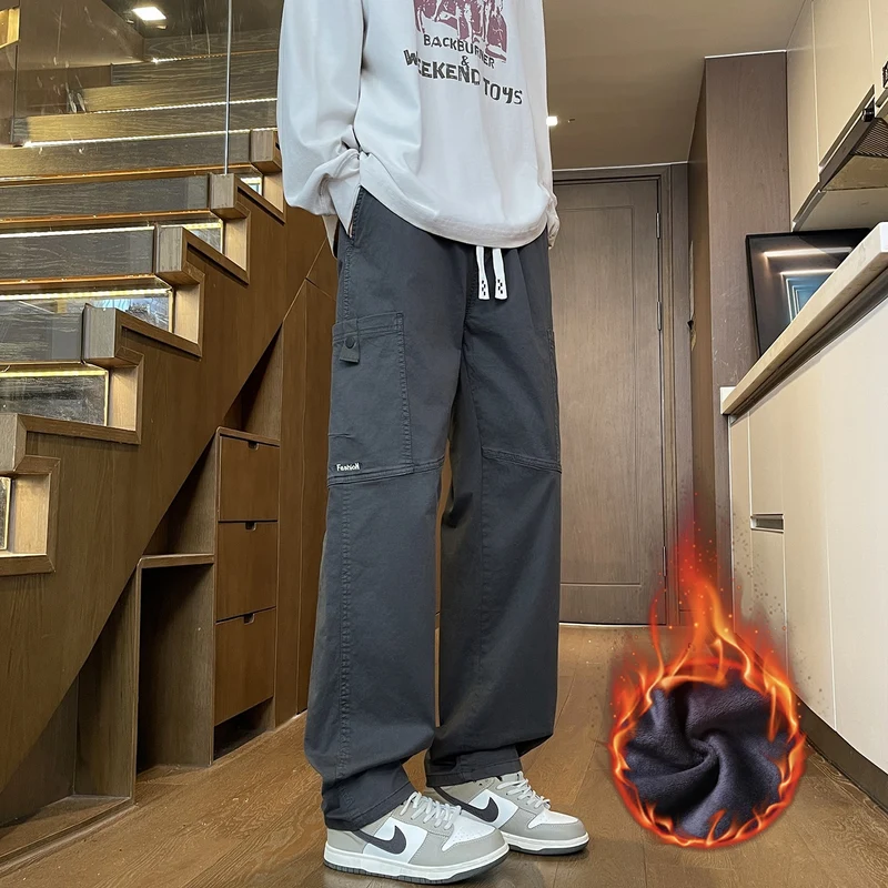 Herren Weite Cargo-Hose mit Thermofutter, Kordelbund & Utility-Taschen Drune