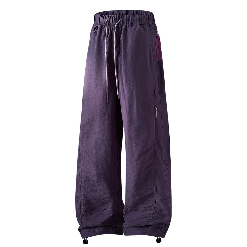 Herren Weite Cargo-Freizeithose mit elastischem Bund, Tunnelzug und Reißverschlusstaschen Drune