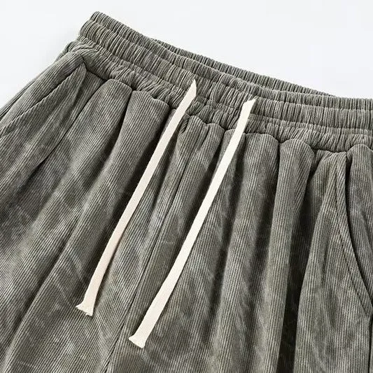 Herren Weite Cargo-Baggy-Hose mit Tunnelzugbund, Pattentaschen & technischem Marble-Print Drune