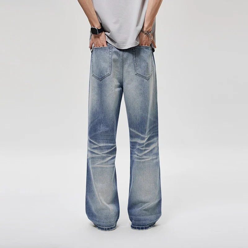 Herren Weite Baggy-Jeans im Vintage-Wash mit tiefer Leibhöhe & ausgewaschenen Falten Drune