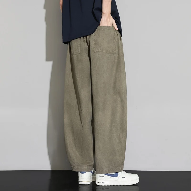 Herren Weite Baggy-Freizeithose mit Tunnelzugbund & Kordelzug Drune