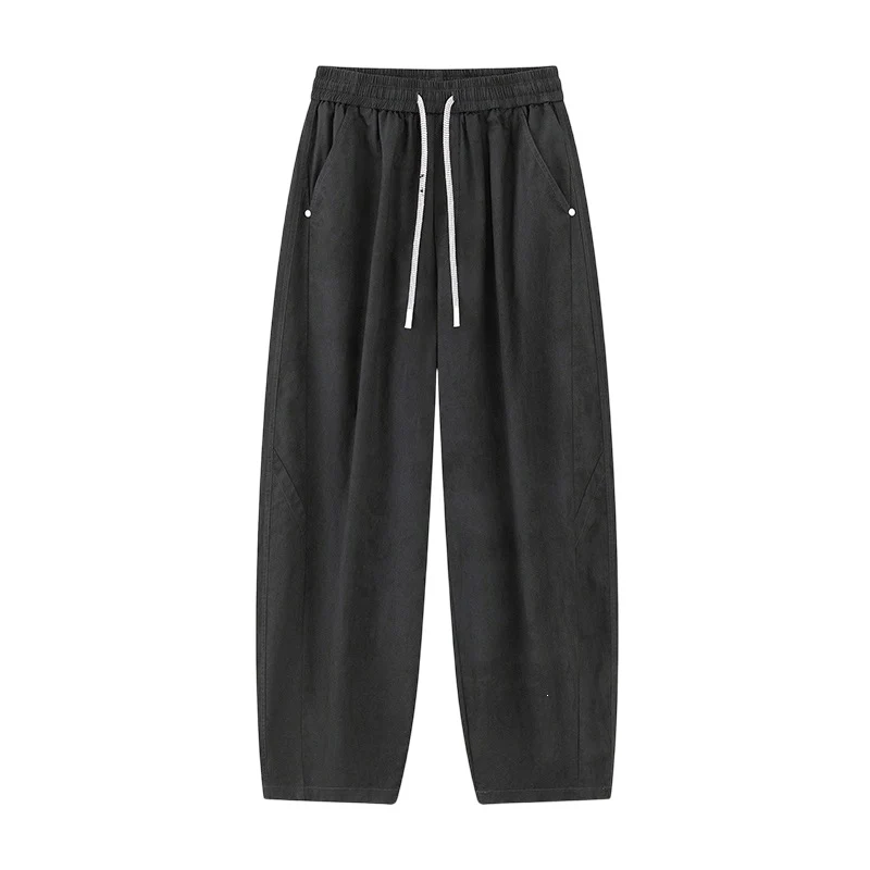 Herren Weite Baggy-Freizeithose mit Tunnelzugbund & Kordelzug Drune