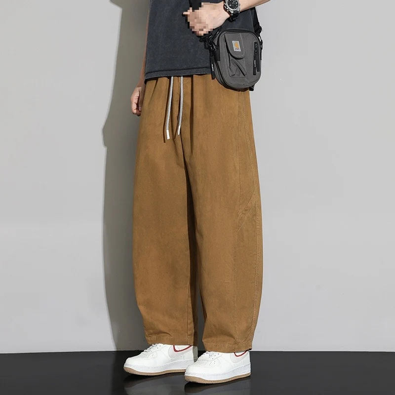Herren Weite Baggy-Freizeithose mit Tunnelzugbund & Kordelzug Drune