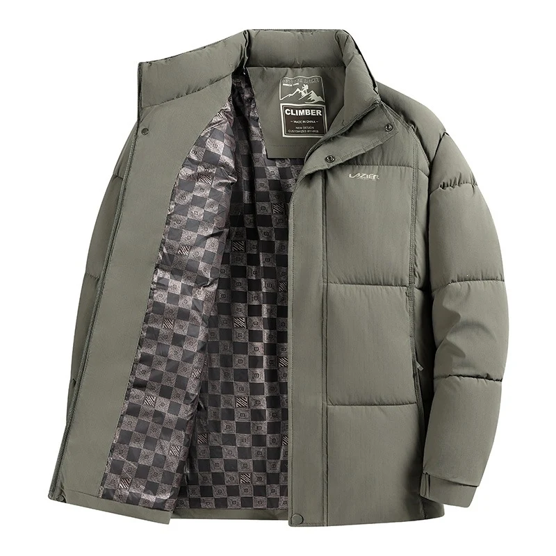 Herren Wattierte Winter-Steppjacke mit Stehkragen, Thermofutter & verdeckter Reißverschluss Drune