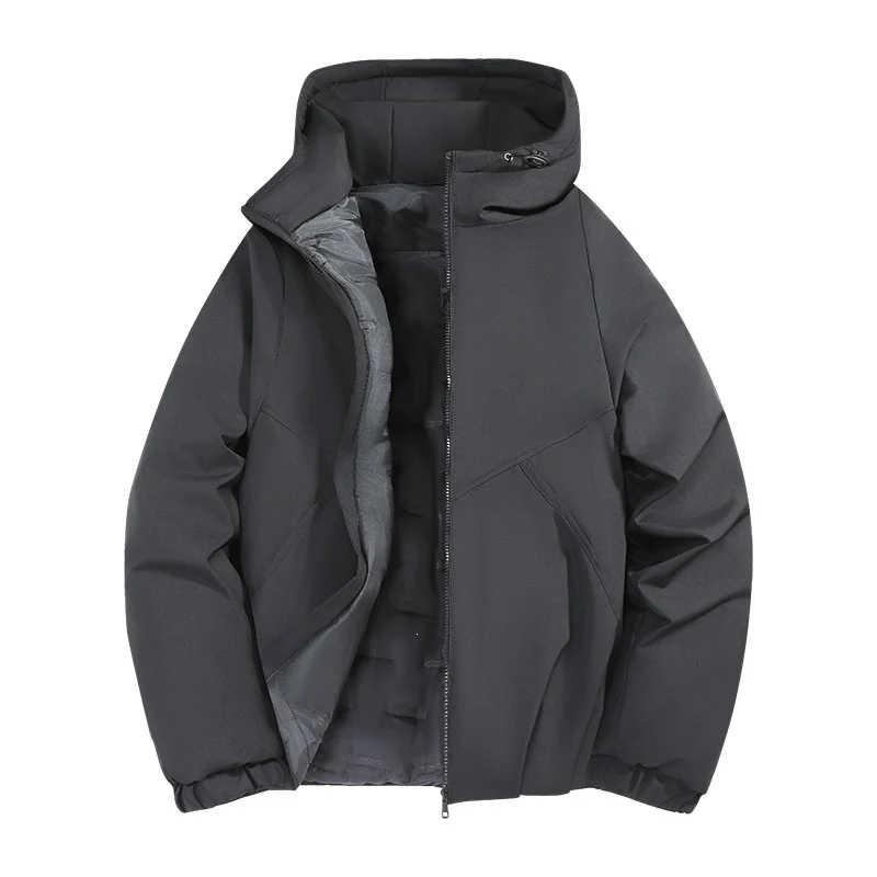 Herren Wattierte Übergangsjacke mit Kapuze, wind- und wasserabweisender Hülle & minimalistischer Stepp-Optik Drune