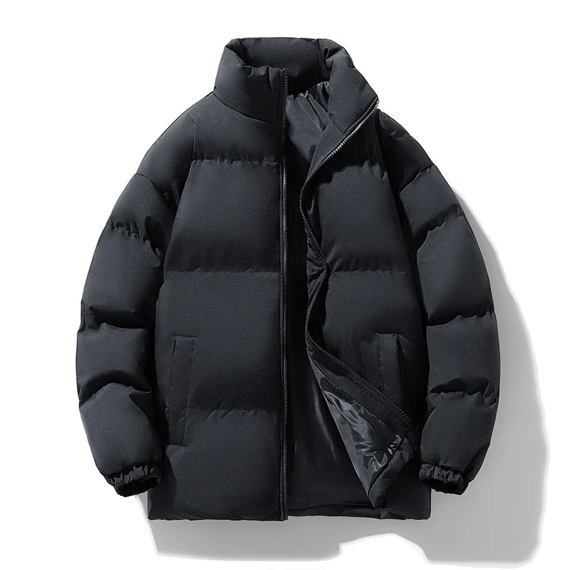 Herren Wattierte Puffer‑Übergangsjacke mit Stehkragen, Reißverschluss & Elastbündchen Drune