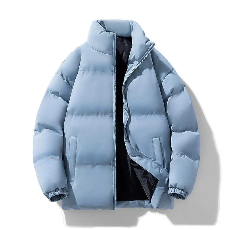 Herren Wattierte Puffer‑Übergangsjacke mit Stehkragen, Reißverschluss & Elastbündchen Drune