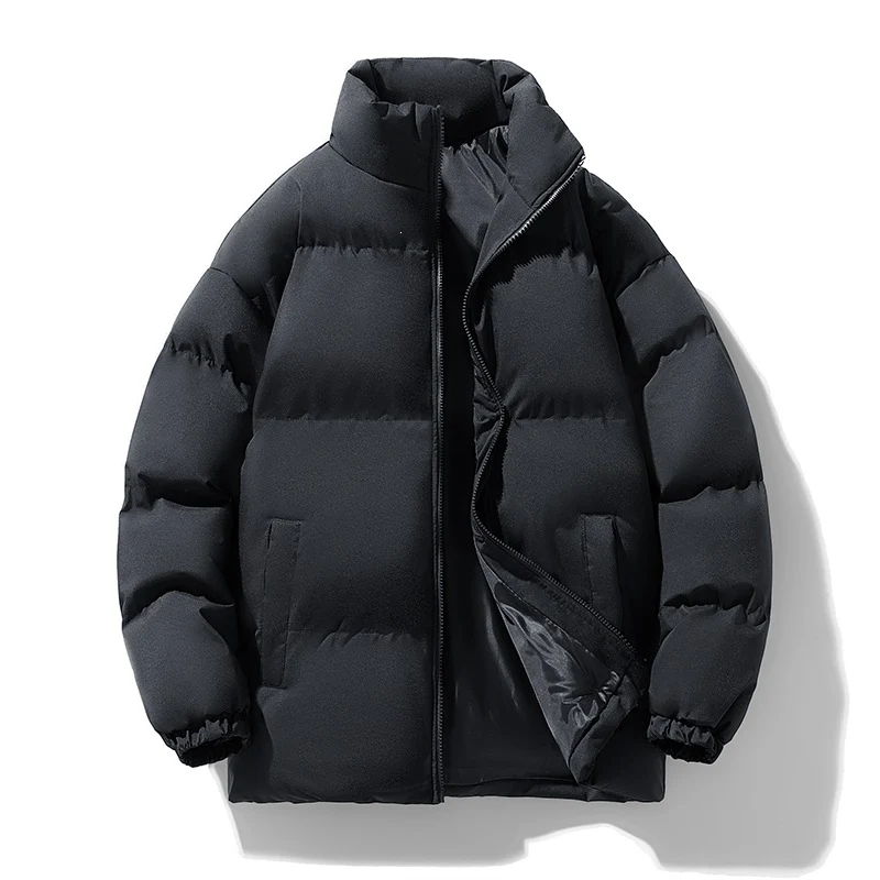 Herren Wattierte Puffer‑Übergangsjacke mit Stehkragen, Reißverschluss & Elastbündchen Drune