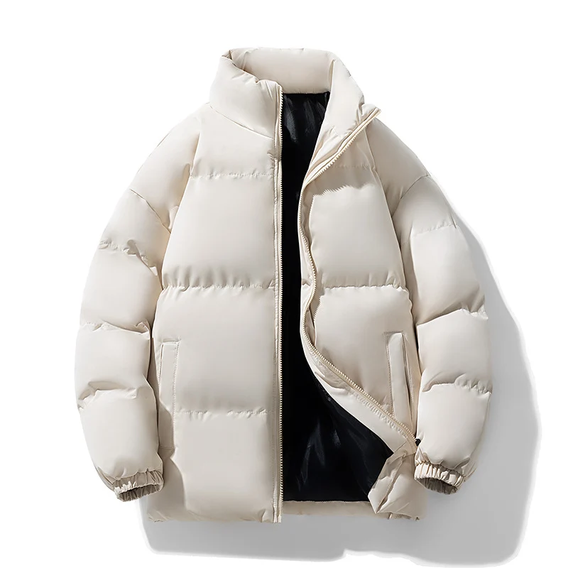 Herren Wattierte Puffer‑Übergangsjacke mit Stehkragen, Reißverschluss & Elastbündchen Drune