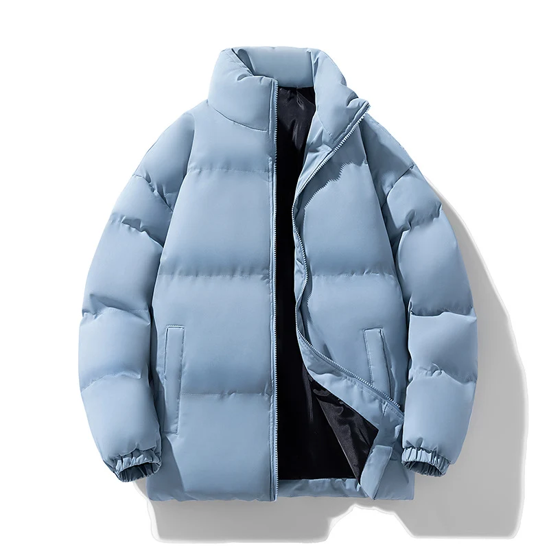 Herren Wattierte Puffer‑Übergangsjacke mit Stehkragen, Reißverschluss & Elastbündchen Drune