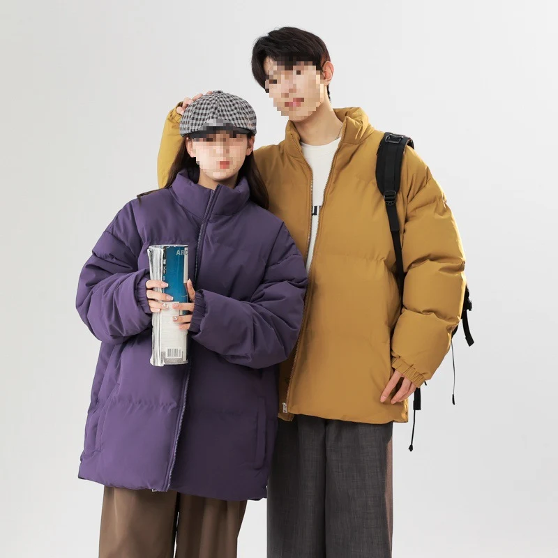 Herren Wattierte Oversize-Pufferjacke mit hohem Stehkragen & elastischen Bündchen Drune