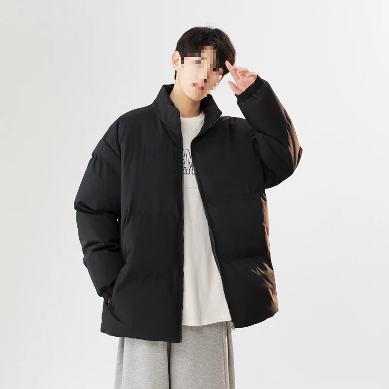 Herren Wattierte Oversize-Pufferjacke mit hohem Stehkragen & elastischen Bündchen Drune