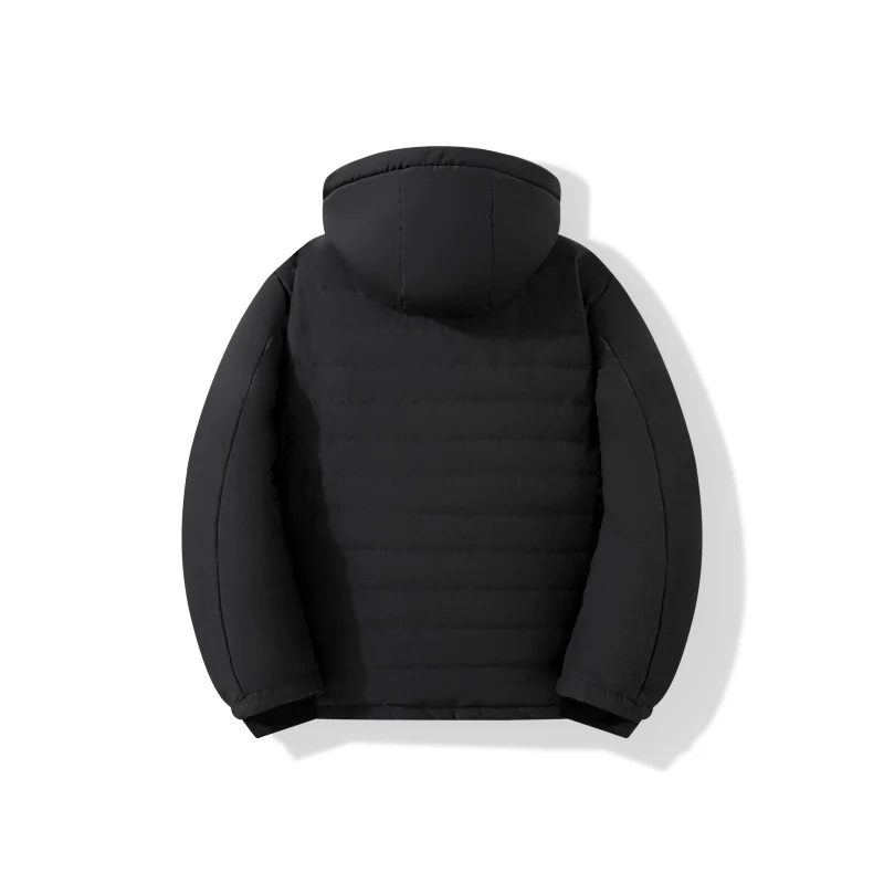 Herren Wattierte Kapuzenjacke mit Teddyfutter, winddichter Außenhülle & Reißverschlusstaschen Drune