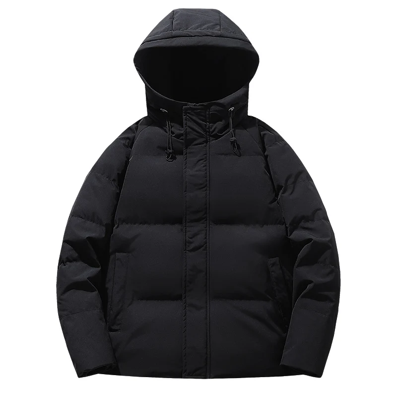 Herren Wattierte Kapuzen-Übergangsjacke mit Thermofüllung und hohem Stehkragen Drune