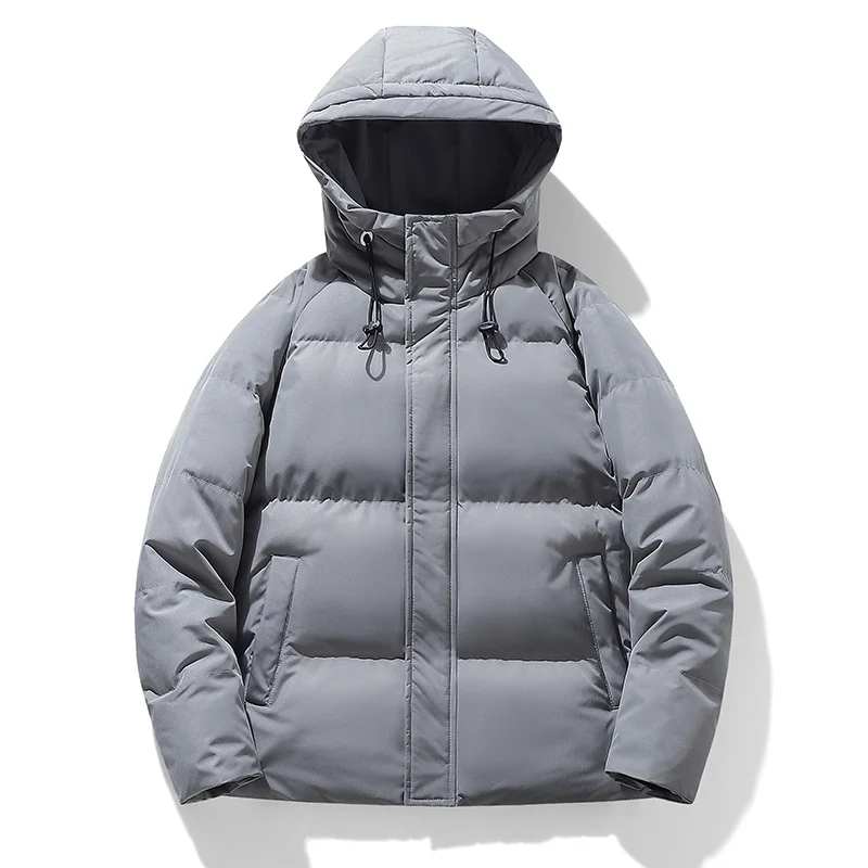 Herren Wattierte Kapuzen-Übergangsjacke mit Thermofüllung und hohem Stehkragen Drune