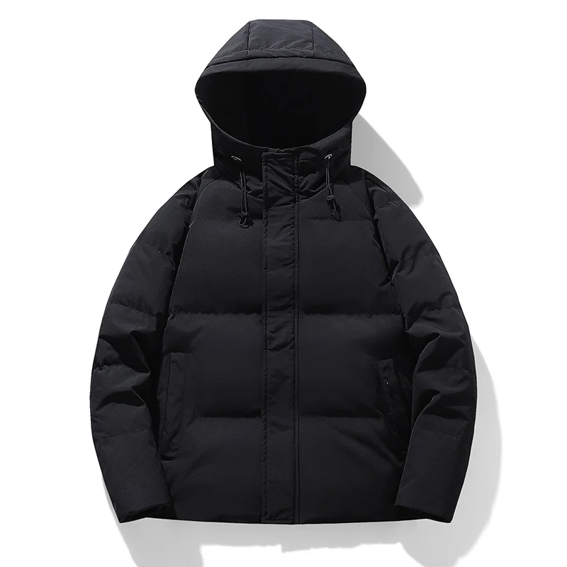 Herren Wattierte Kapuzen-Übergangsjacke mit Thermofüllung und hohem Stehkragen Drune