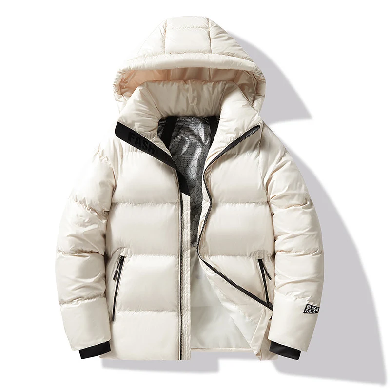 Herren Wattierte Kapuzen‑Steppjacke mit Thermofutter und wasserabweisender Oberfläche Drune