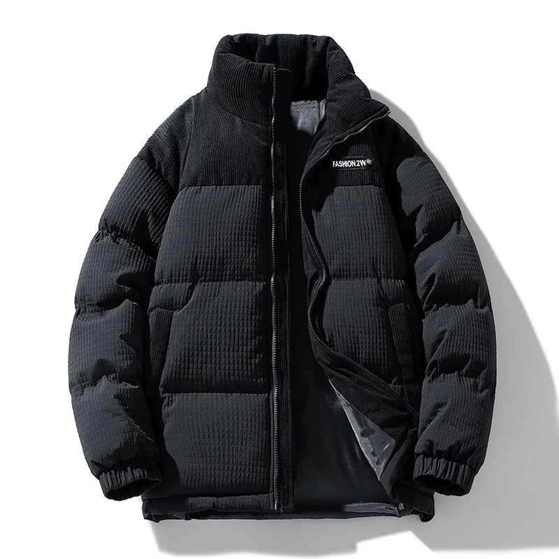 Herren Wattierte Cordoptik Steppjacke mit hohem Stehkragen und Thermofutter Drune