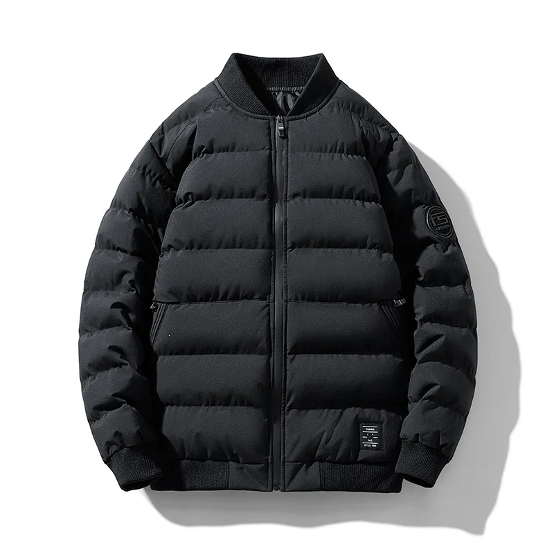 Herren Wattierte Bomberjacke mit Thermoisolierung, Stehkragen & elastischen Bündchen Drune