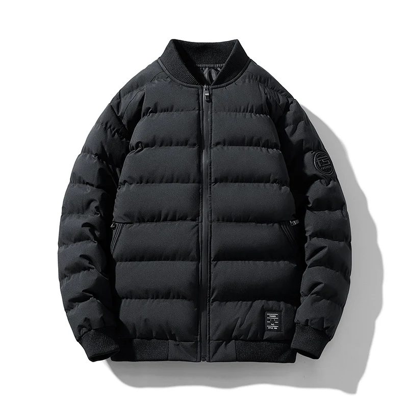 Herren Wattierte Bomberjacke mit Thermoisolierung, Stehkragen & elastischen Bündchen Drune